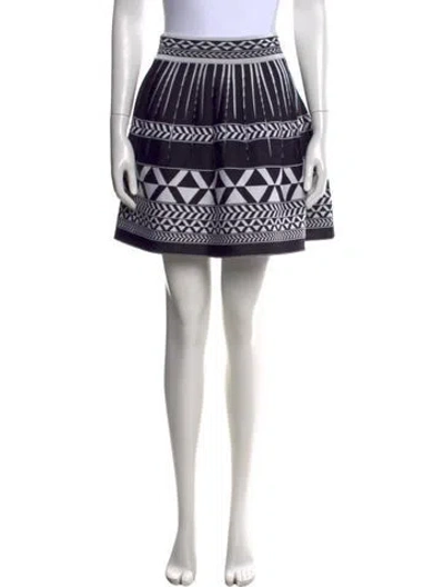 Pre-owned Maje Graphic Print Mini Skirt In Black