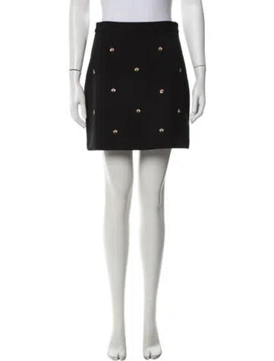 Pre-owned Maje Graphic Print Mini Skirt In Black