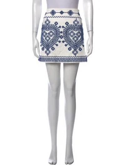 Pre-owned Maje Graphic Print Mini Skirt In Blue