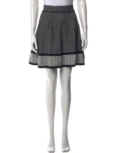 Pre-owned Maje Graphic Print Mini Skirt In Neutrals