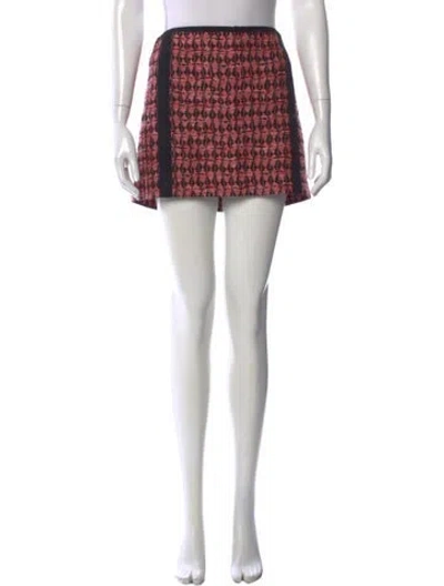 Pre-owned Maje Graphic Print Mini Skirt In Pink