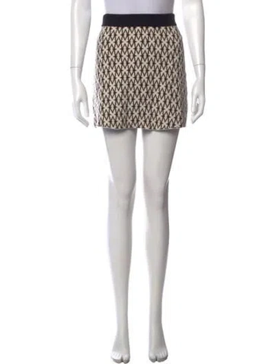 Pre-owned Maje Graphic Print Mini Skirt In White