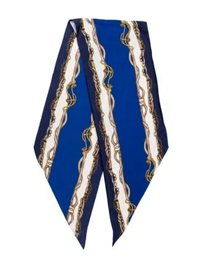Pre-owned Maje Graphic Print Shawl In Blue