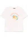Maje Cotton Tropical Print T-shirt In Pink