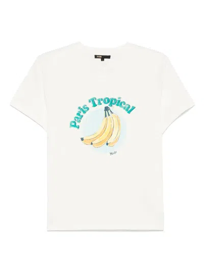 Maje Graphic-print T-shirt In White