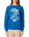 Maje Logo-print Sweatshirt In Blue