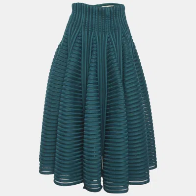 Pre-owned Maje Green Mesh Julien Mini Skirt S