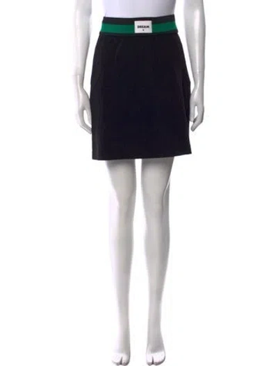Pre-owned Maje Grosgrain Trim Mini Skirt In Black