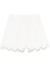 Maje Guipure Lace-detail Shorts In White