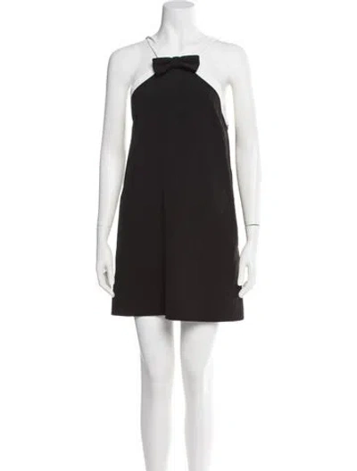 Pre-owned Maje Halterneck Mini Dress In Black