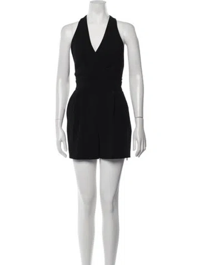 Pre-owned Maje Halterneck Romper In Black