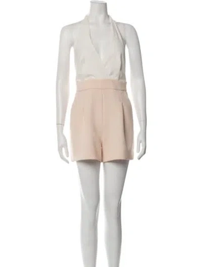 Pre-owned Maje Halterneck Romper In Pink