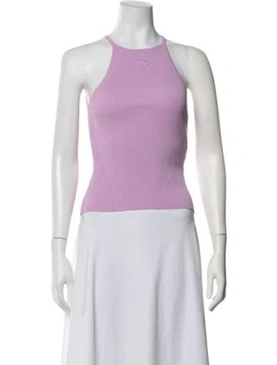 Pre-owned Maje Halterneck Sleeveless Top In Purple