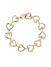 Maje Heart-motif Bracelet In Gold