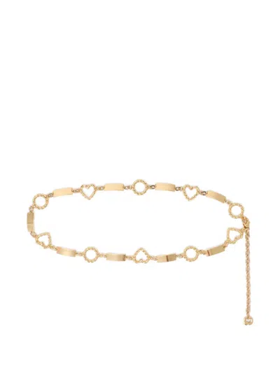 Maje Heart-link Chain Belt In Gold