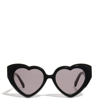 Maje Heart-shaped Sunglasses In Black