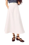 Maje Heavy Crepe Petticoat In White