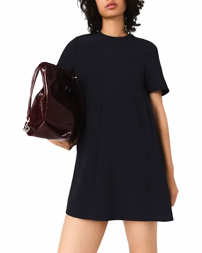 MAJE HEAVY CREPE TRAPEZE DRESS