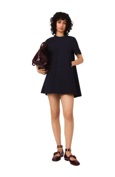MAJE MAJE HEAVY CREPE TRAPEZE DRESS
