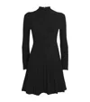 Maje High-neck Knitted Mini Dress In Black