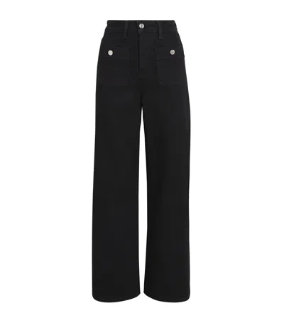 Maje High-rise Straight Jeans In Black