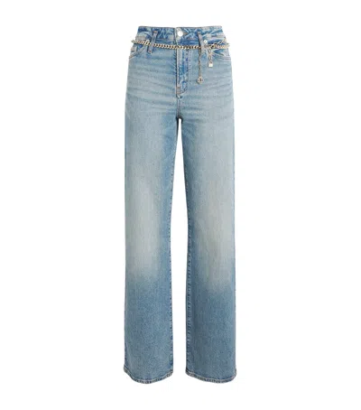 Maje High-rise Straight Jeans In Blue
