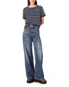 Maje High Rise Wide Leg Jeans In Blue In Blue