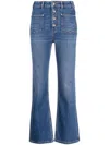 Maje Passiony High-waisted Flared Jeans In Blue