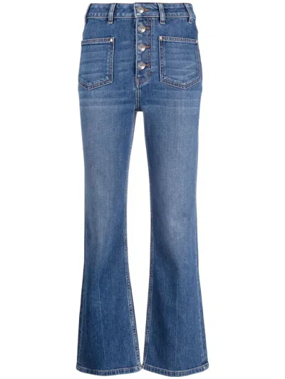 Maje Passiony High-waisted Flared Jeans In Blue