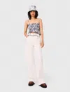 Maje High Waisted Wide Leg Jeans