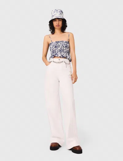MAJE HIGH-WAISTED WIDE-LEG JEANS