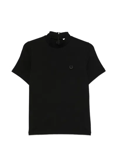 Maje High-neck T-shirt In Black