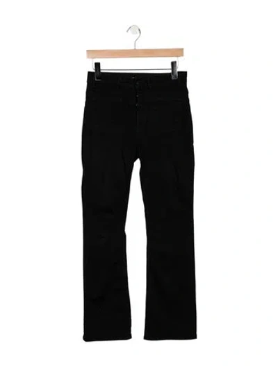 Pre-owned Maje High-rise Flared Jeans In Black