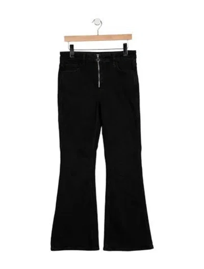 Pre-owned Maje High-rise Flared Jeans In Black