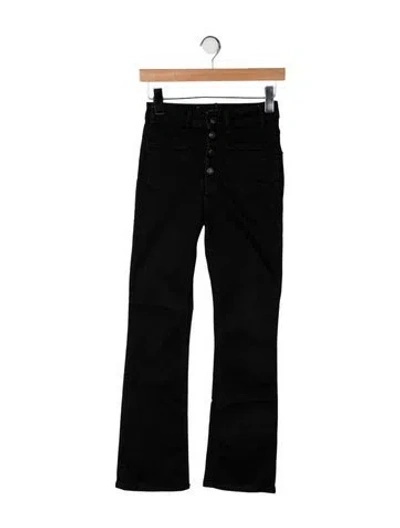 Pre-owned Maje High-rise Flared Jeans In Black
