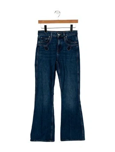 Pre-owned Maje High-rise Flared Jeans In Blue