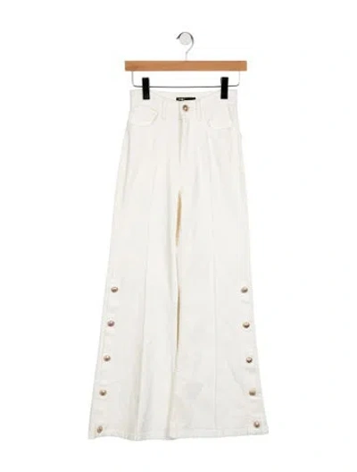 Pre-owned Maje High-rise Flared Jeans In Neutrals