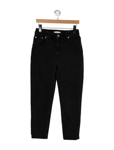 Pre-owned Maje High-rise Skinny Leg Jeans In Black