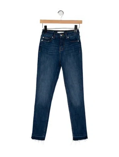 Pre-owned Maje High-rise Skinny Leg Jeans In Blue