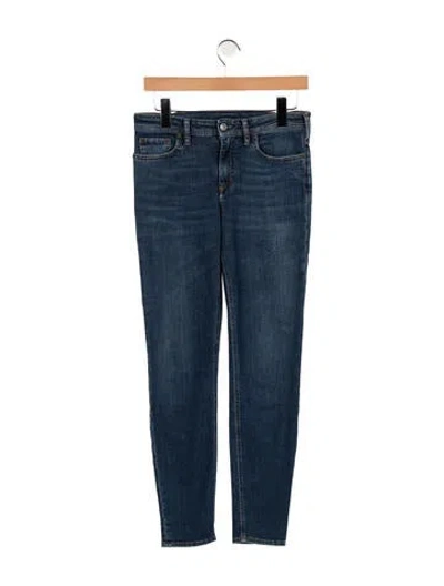 Pre-owned Maje High-rise Skinny Leg Jeans In Blue