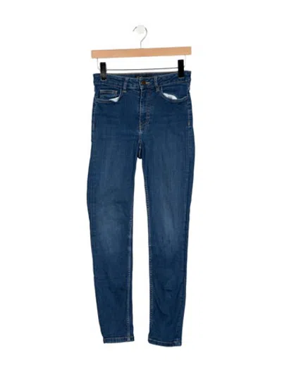Pre-owned Maje High-rise Skinny Leg Jeans In Blue
