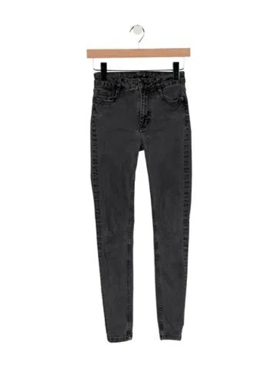 Pre-owned Maje High-rise Skinny Leg Jeans In Gray