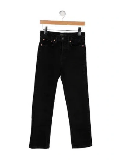 Pre-owned Maje High-rise Straight Leg Jeans In Black