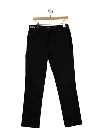 Pre-owned Maje High-rise Straight Leg Jeans In Black