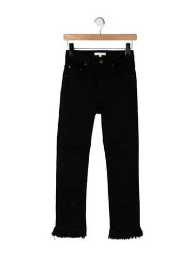 Pre-owned Maje High-rise Straight Leg Jeans In Black