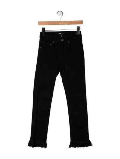 Pre-owned Maje High-rise Straight Leg Jeans In Black