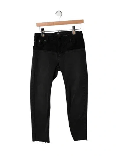 Pre-owned Maje High-rise Straight Leg Jeans In Black