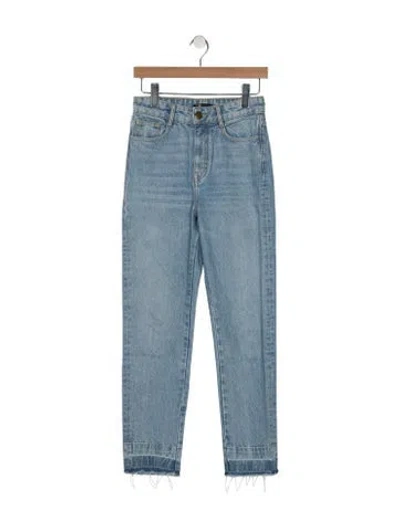 Pre-owned Maje High-rise Straight Leg Jeans In Blue