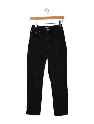 Pre-owned Maje High-rise Straight Leg Jeans In Blue