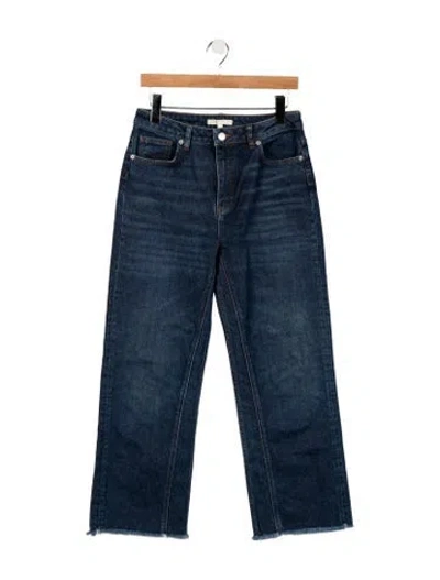 Pre-owned Maje High-rise Straight Leg Jeans In Blue